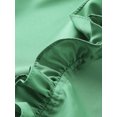 thumbnail image 3 of Innerwin Chemises à Manches Longues Blouse Femme Bureau Hauts Amples à Volants Vert 3TG, 3 of 5