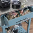 thumbnail image 3 of Royce Blue Kitchen Cart, 3 of 9