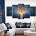 thumbnail image 1 of Fleur de Dragon Bleu 3D Fractale - Impression d'Art Abstrait sur Toile, 1 of 3