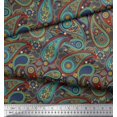 thumbnail image 2 of Soimoi Polyester Crepe Fabric Floral & Paisley Print Fabric by The Yard 42 Inch Wide, 2 of 5