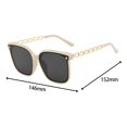 thumbnail image 3 of Lunettes de Soleil Tendance Lunettes de Protection Solaire Femmes Polyvalentes Élégantes Lunettes de Soleil Lunettes de Conduite pour Voyages d'Automne Randonnée Plein Air Camping Jaune, 3 of 8