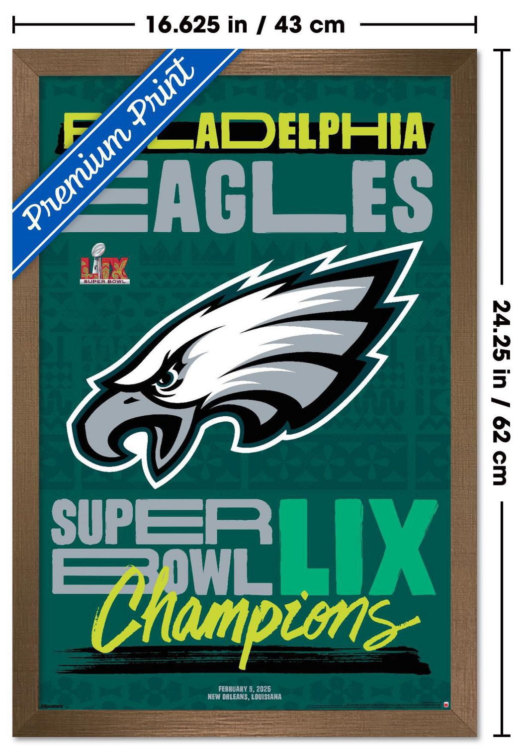 NFL Philadelphia Eagles - Super Bowl LIX Team Logo Wall Poster