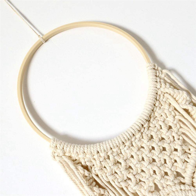 30Pcs Wooden Bamboo Dreamcatcher Rings Hoops Round Hoops Macrame Rings for Dream Catcher DIY Craft 27cm