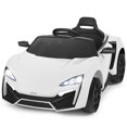 thumbnail image 1 of Costway 12V Kids Ride On Car 2.4G RC Electric Vehicle w/ Lights MP3 Openable Doors White, 1 of 10