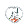 thumbnail image 1 of Germany New Swan Castle Architecture Mirror Travel Magnification Portable Handheld Pocket Makeup, 1 of 3