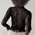 thumbnail image 4 of Ketyyh-chn99 Chemise à Manches Longues Femme Ample Confortable Blouse à Manches Longues Col Rond Tunique Ligne A Blouse Noir,m, 4 of 4