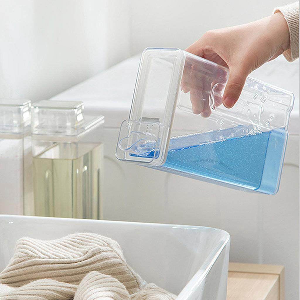 1230ml Container with Lid Non-Leak Reusable for Shampoo Liquid Box Laundry Detergent Powder Countertop