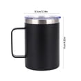 thumbnail image 3 of TIMIFIS Kitchen Gadgets Handle Mug 304 Stainless Steel Coffee Mug with Lid Thermal Insulation Outdoor Portable Comfortable Handle Heat and Cold Available Kitchen & Dining, 3 of 7