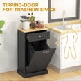 thumbnail image 4 of HOMCOM Armoire à Déchets Basculante, Armoire à Poubelle Dissimulée avec Tiroir, 4 of 10