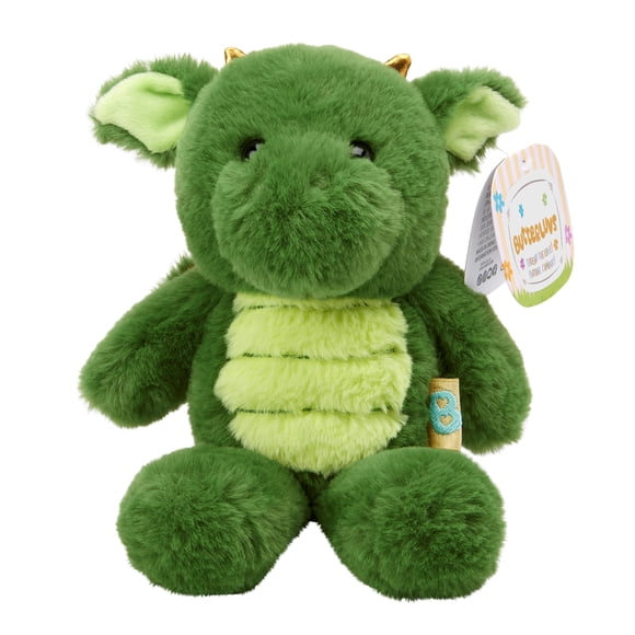 ButterLuvs 6" Super Soft Collectible Green Dragon - Ultra Cuddly Plush. Great Gift for any occasion.