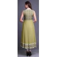 thumbnail image 4 of Bimba Kurti Longue Indienne Beige à Fleurs pour Femmes Tenue de Fête Imprimée Sans Manches Robe Anarkali Kurti X-Small, 4 of 6