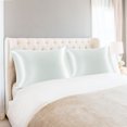 thumbnail image 2 of PiccoCasa Set of 2 Queen Satin Pillowcase Durable&Soft Enveloped Light Gray, 2 of 7