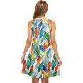 thumbnail image 4 of Robes d'Été pour Femmes en Solde 2025 BOVXNPU Grande Taille Robes Décontractées Sans Manches pour la Plage, Robe Décontractée à Col Rond Imprimé Dégradé, 4 of 4