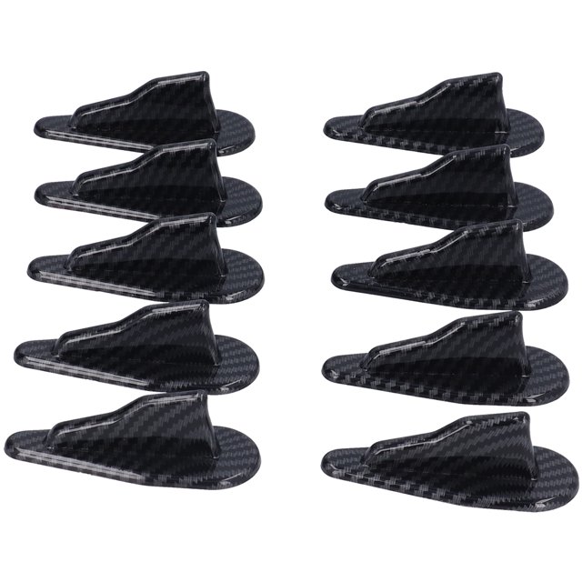 Diffuseur de Course Aramox, 10Pcs Fibre de Carbone Style Universel Aile Spoiler Jeu d'Aile Diffuseur Kit pour Toit de Voiture