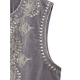 thumbnail image 4 of Diconna Gilet pour Femmes, Sans Manches à devant Ouvert avec Broderie de Fleurs et Paillettes, Gilet d'Extérieur pour la Rue Cual, 4 of 9