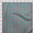 thumbnail image 3 of oneOone Cotton Poplin Fabric Leaves & Floral Block Print Sewing Fabric BTY 42 Inch Wide, 3 of 4
