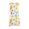 thumbnail image 5 of PMVFHDE Robe Fille pour l'Été Mode Fille Mignonne Printemps et Été Imprimée Col Rond Sans Manches Robe Décontractée (5), Jaune, 3-4, 5 of 5