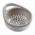 thumbnail image 1 of jifeng Food Strainer and Colander Drainer Container Pasta Strainer Veggies Strainer Gray, 1 of 9