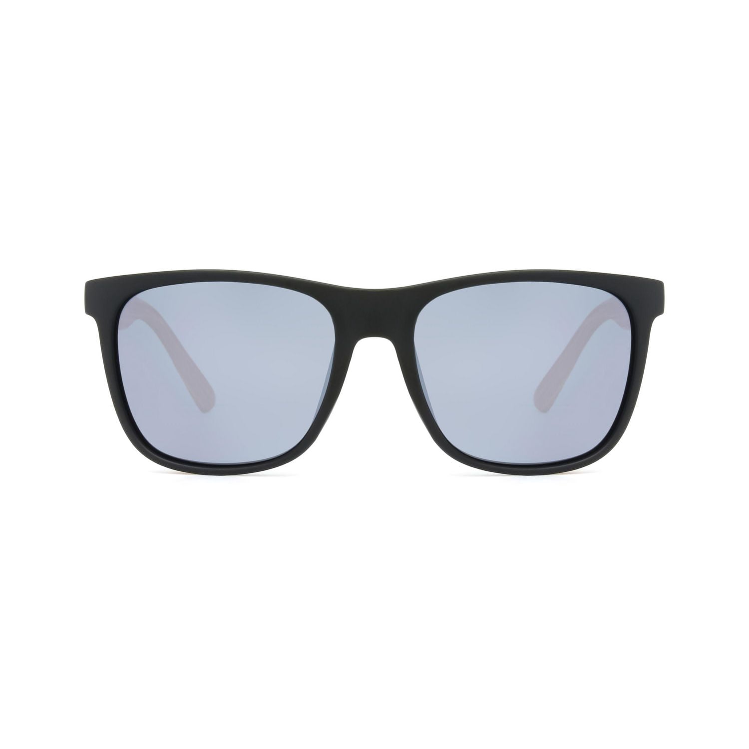 George Men's Black and Wood Square Sunglasses