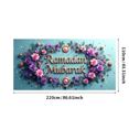 thumbnail image 3 of Ramadan Mubarak Islamic Backdrop Banner Event Decoration Hanging Lantern Moonlight Mosque Stars Photography Props Festive Celebrations Muslim Holiday, 3 of 4