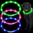 thumbnail image 1 of 3 Pcs LED Pet Collar  Light Up Dog Collars  USB Rechargeable Water Resistant  Outdoor Cuttable Glowing Necklace, 1 of 7