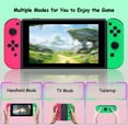 thumbnail image 4 of Switch Controller for Nintendo Switch, Switch Remote Control supports Dual Vibration/Motion Control/Screenshot/Wake-up (Pink and Green), 4 of 16