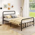 thumbnail image 1 of Costway Full Size Bed Frame with Headboard Under Bed Storage No Box Spring Needed Black, 1 of 9