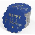 thumbnail image 4 of Inkdotpot 50 Pack Happy Holiday Favor Paper Tags Craft Real Gold Foil Hang Tags, 4 of 6