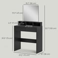 thumbnail image 3 of HOMCOM Coiffeuse avec Miroir, Tiroirs, Noir, 3 of 10