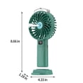 thumbnail image 3 of Boovnll Portable Fan, Adjustable 5 Speed USB Rechargeable Digital Display Misting Fan Lightweight Compact Handheld Fan for Outdoor, Travel, Vacation, Summer Gift, Mini Fan - Fan, 3 of 8