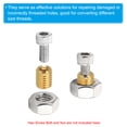 thumbnail image 4 of Unique Bargains Brass Threaded Repair Insert Nut, 5 Pcs M10x1.5 to M6x1 Thread Sleeve Reducing Nut Screw Reducer 14mm, 4 of 7