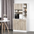 thumbnail image 2 of HOMCOM Vaisselier de Cuisine 71 Pouces avec Armoire de Rangement, Buffet Moderne avec Vaisselier, 2 of 10