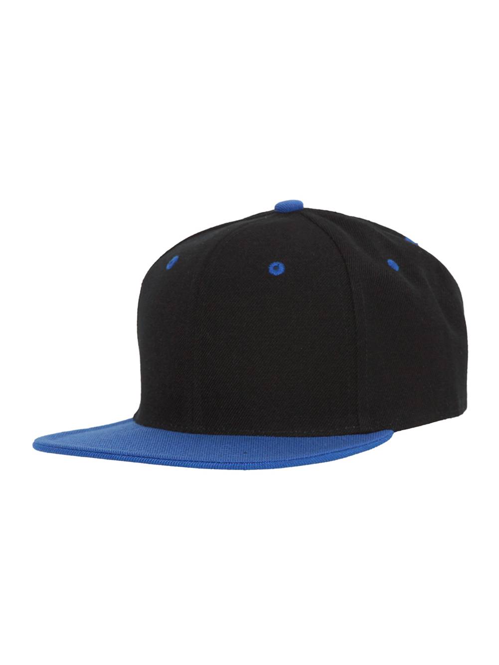 CTH Casquette Snapback Vintage 2 Tons, Noir Royal