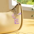 thumbnail image 4 of TopLLC Tools&Home Improvement Initial Letter Keychains For Women Tassel Purple Cute Car Keychain For Wallet Backpack Bag A chopper, 4 of 4