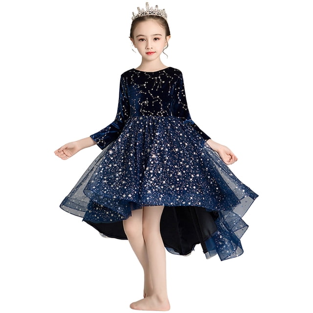 WEAIXIMIUNG Jolies Robes d'Été pour Filles 7-8 Tout-Petits Enfants Filles Jolies Paillettes Scintillantes Robe de Fête Carnaval Robe Formelle