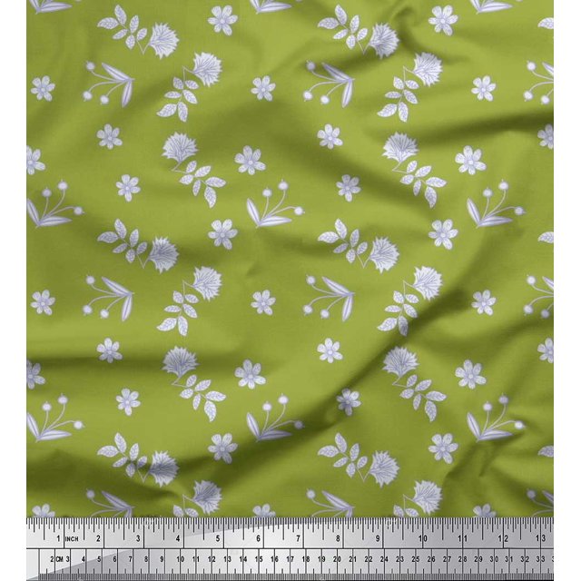 Soimoi Viscose Chiffon Fabric Semi Circle Geometric Print Fabric by the Yard 42 Inch Wide
