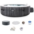 thumbnail image 1 of Intex PureSpa Plus Spa Gonflable en Bois Gris avec Lumières DEL Multicolores, 1 of 9