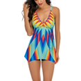 thumbnail image 3 of Tankinis pour Femmes Grande Taille à Imprimé, Dos à Bretelles, Ensemble Deux Pièces, Robe de Bain, Maillots de Bain, 3 of 7