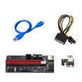 thumbnail image 2 of fastboy 1/2PCS PCI-E 60cm VER009S Carte Riser PCIe 1x à 16x USB 3.0 Câble de Données Bleu 1Set, 2 of 6