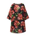 thumbnail image 4 of Nouveaux Hauts d'Été pour Femmes 2023 Grande Taille Mode Col Rond Manches Longues Imprimé Blouses Décontractées pour Sorties Chemise à Manches Longues pour Femmes, 4 of 6