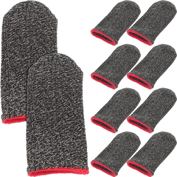 HLONK 10pcs Gaming Finger Sleeves Touch Screen Finger Covers Games Playing Finger Protectors