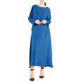 thumbnail image 1 of Erwazi Robe Tunique d'Automne pour Femmes, Décontractée, Ample, à Manches Longues, Col Rond, Fluide, Longue, Maxi, 1 of 2