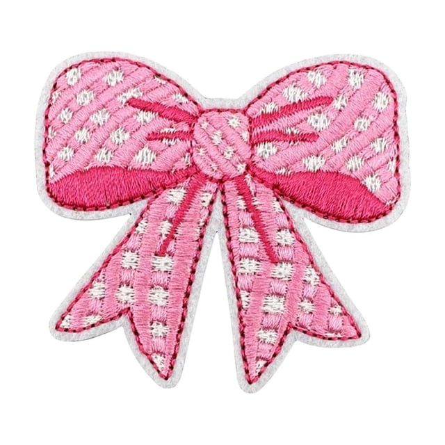 weibbin Bow Patches - Embroidery Bow Iron on Patch for Clothes Iron on Bows Cute Bow Patch Sticker Embroidered Applique for Sewing Jeans Shirt Hat Jacket Clothing Backpack