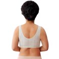 thumbnail image 4 of Timegard Wireless Bras for Women Plus Size Breathable Comfort Front Closure Button Bras with Support, 4 of 7