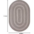 thumbnail image 2 of Homespice Grey Cloud Jute Braided Rug 27x45in Oval Grey Natural Jute Rug. Uses- Indoor Entryway Rug, Kitchen Rug, Bedroom Doorway Reversible, Rustic, Country, Primitive, Farmhouse Decor, 2 of 8