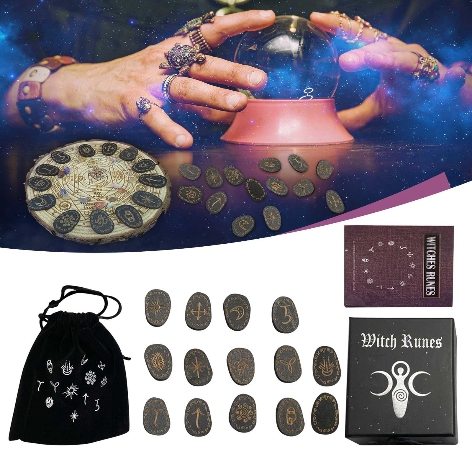 & Card Game Toys Product Category - Witch Wiccan Divination Set for Altar Home Décor and Spellcraft Product Title