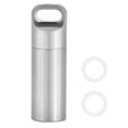 thumbnail image 2 of Pill Keychain, Waterproof Stainless Steel Pill Case Camping Pill Container Keychain Pill Holder Organizer for Outdoor Camping, 2 of 7