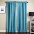 thumbnail image 1 of Blazing Needles Twill Drapery Panel (Set of 2), 84" by 52", Aqua Blue, 1 of 2