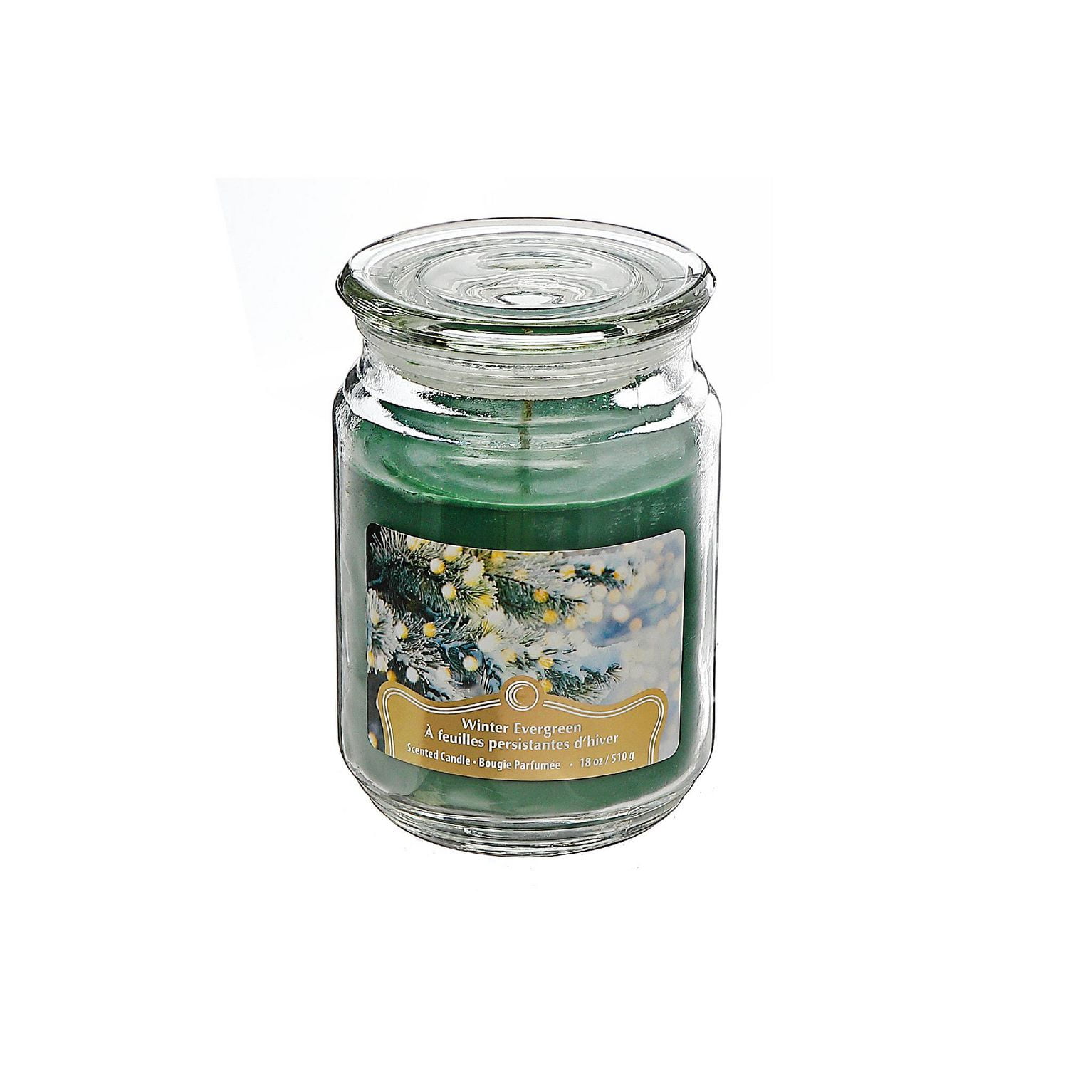 Christmas 18 Oz Scenting Band Candle Evergreen - Ensemble De 2