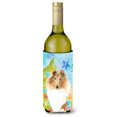 thumbnail image 1 of Carolines Treasures CK1867LITERK Christmas Tree Rough Collie Wine Bottle Beverage Insulator Hugger, 1 of 1